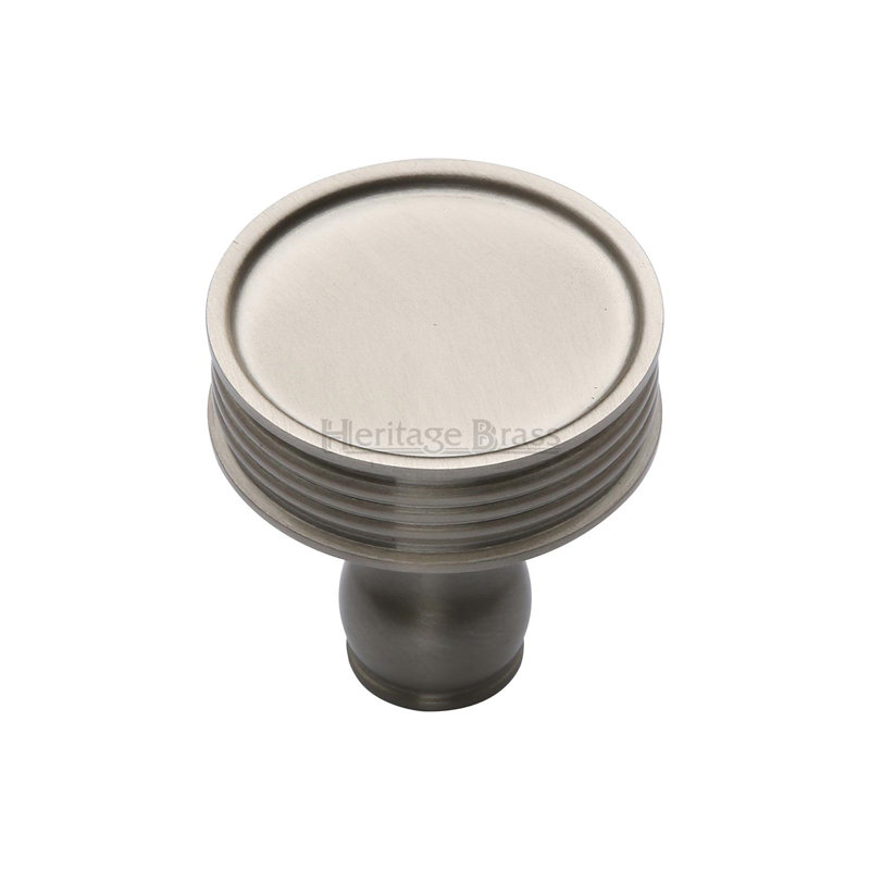 Heritage Brass Heritage Cabinet Knob Hand Beaten Design, Satin Nickel, 2.9cm H x 3.2cm W x 3.2cm D