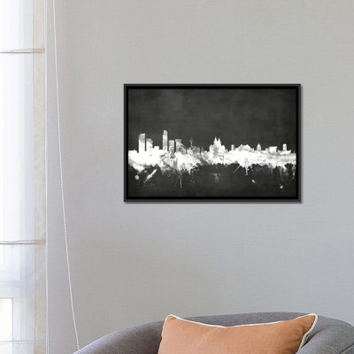 Série d’horizons unicolores : liverpool, england, royaume-uni, reproduction d’art sur toile tendue