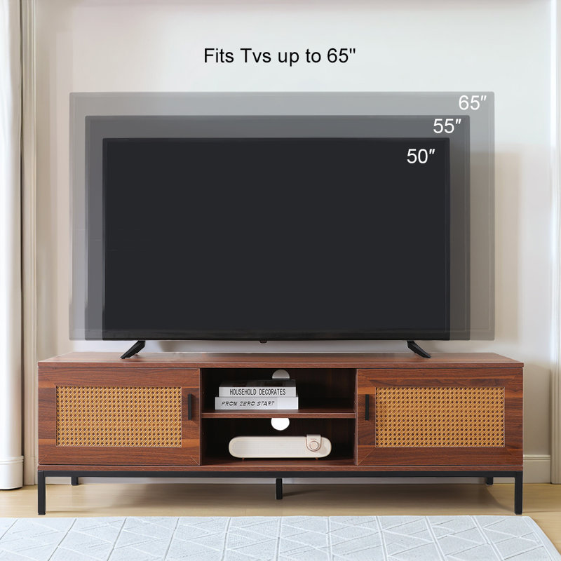 59" Mid Century Modern TV Console for TVs up to 65 Inches 