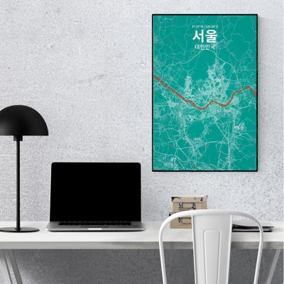 Séoul (coréen) - impression sur toile tendue