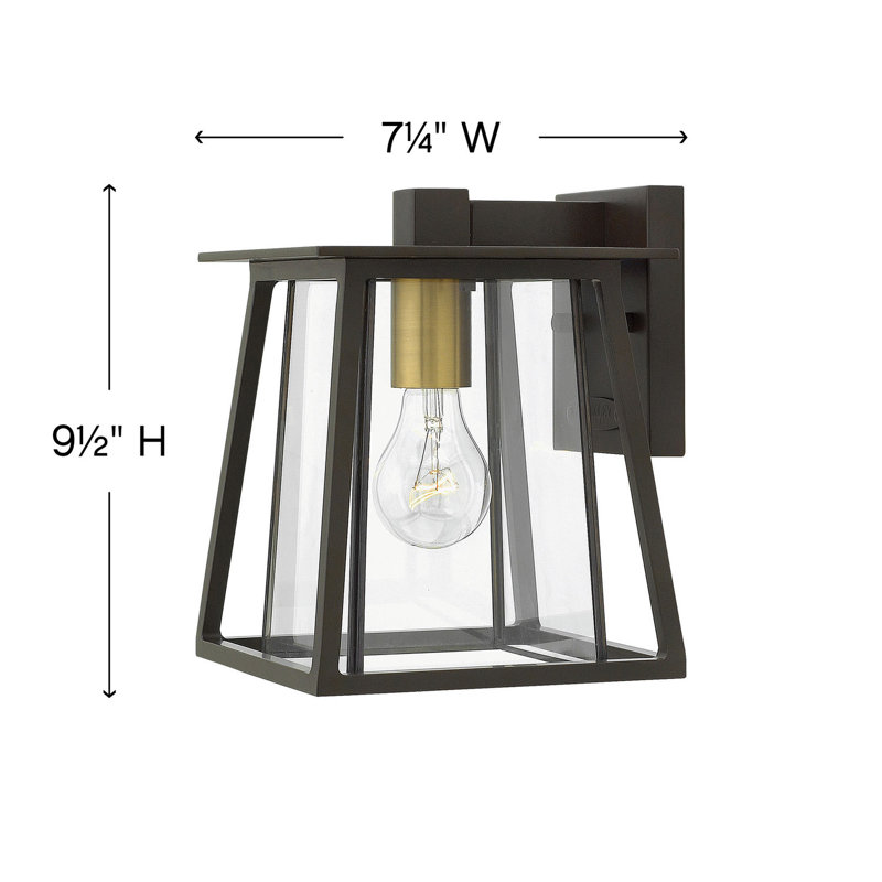 Walker Outdoor Wall Lantern, 9.5" H x 7.3" W x 8.3" D