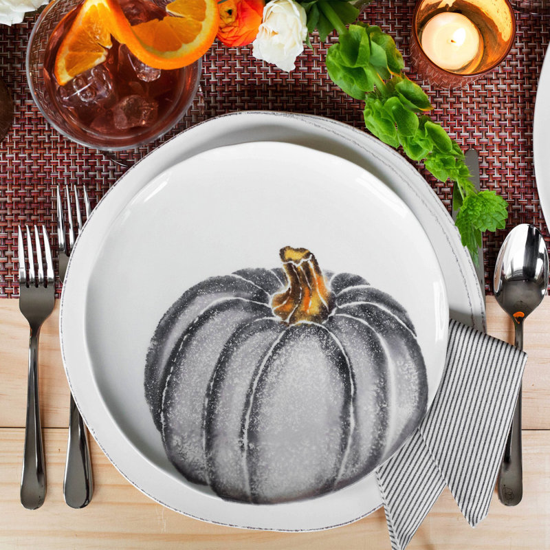 Pumpkins Handmade Earthenware Salad/Dessert Plate