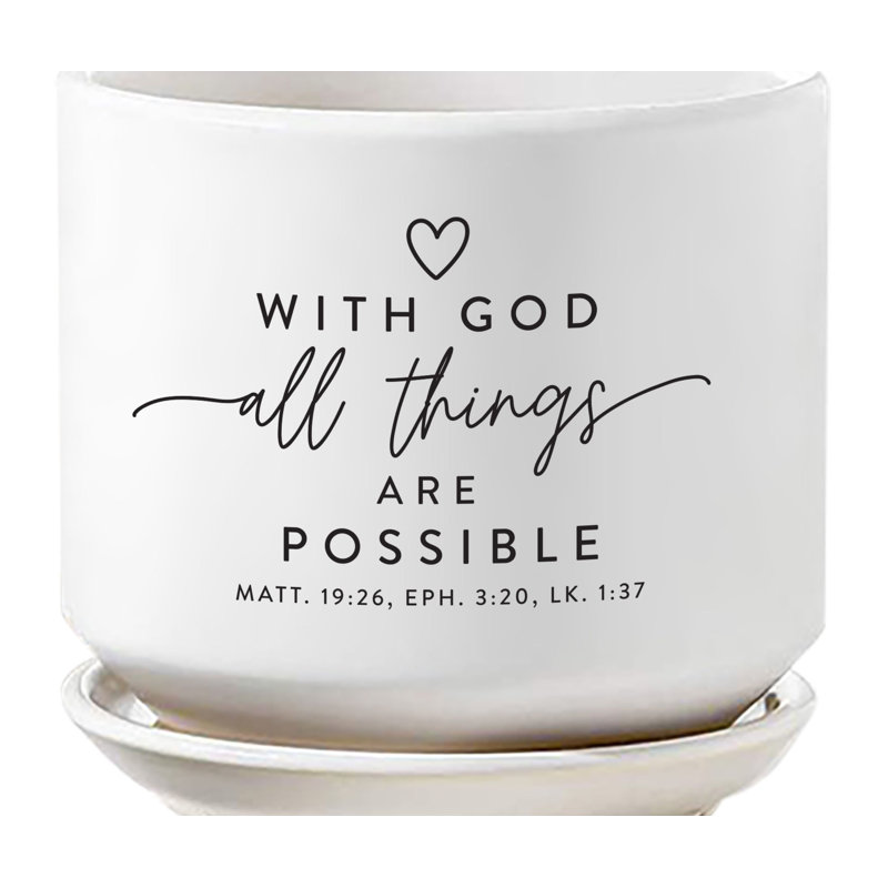 Planter With God All Things Are Possible