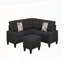 Canapé modulaire 6 pièces, noir-125924068
