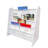 4 Tiers Book Megazine Rack Bookshelf Storage 25 X 11 X 23.6" Floor Stand Tabletop Or Wallmount White Easy Assembly, Also Great For Tools Boards Paper