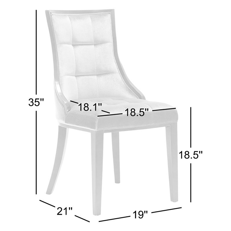 Chaise de salle à manger rembourrée fien, Velours doré