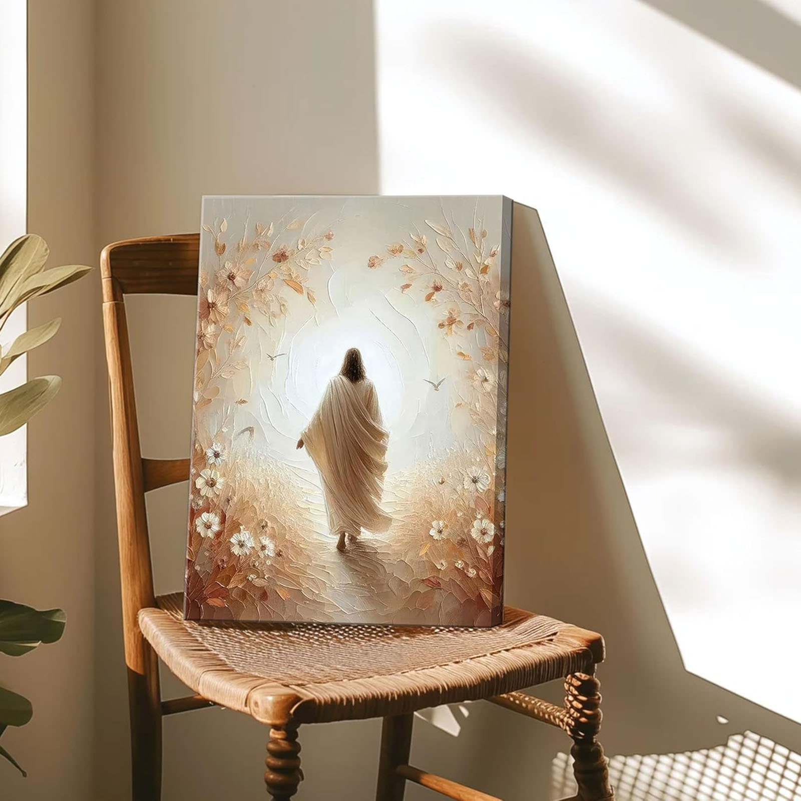 Astoria Grand Jesus Christ Canvas Wall Art Jesus And Floral Abstract ...