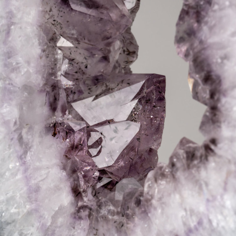 Genuine Amethyst Geode Slice On Stand From Uruguay (13 Lbs)