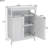 Bathroom Standing Cabinet - White, Double Shutter Doors, Strong , Smooth Painting, Copious Storage, Simple Assembly White Storage Unit With Shutters, Finish, Spacious Easy Guidance