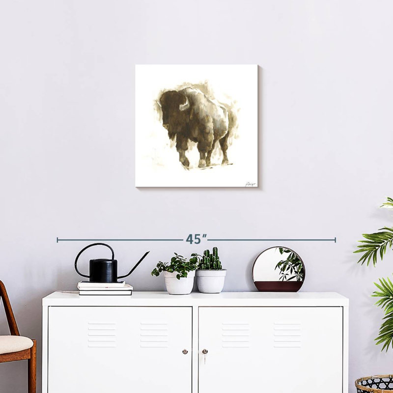 Bison rustique Brampt II, H 20 po x l 20 po