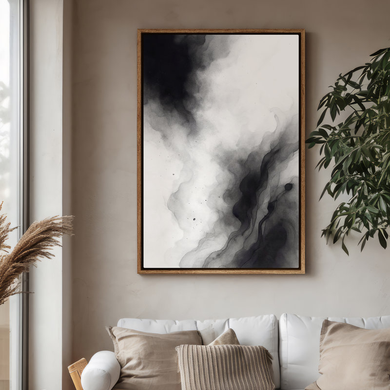 Art mural encadré, impressions murales abstraites rétro pour chambre à coucher - 24 po x 36 po, H 24 po x l 16 po, Naturel