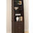 Tall 4 Shelf Slant-Back Bookcase with Doors, Shaker Doors Conceal a Lower Compartment with One Adjustable Shelf, Espresso
