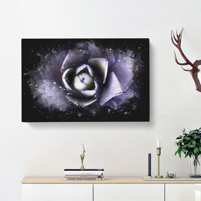 Lilac Succulent Plant - Wrapped Canvas Painting