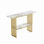 Console moderne avec cadre en métal doré, table d'entrée chic avec tablette de rangement pour le décor du salon