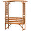 Banc de jardin Outsunny, arche avec pergola et 2 treillis-369512490