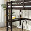 Lit mezzanine simple haut, lit mezzanine en bois d'hévéa avec barrière de sécurité-500378459