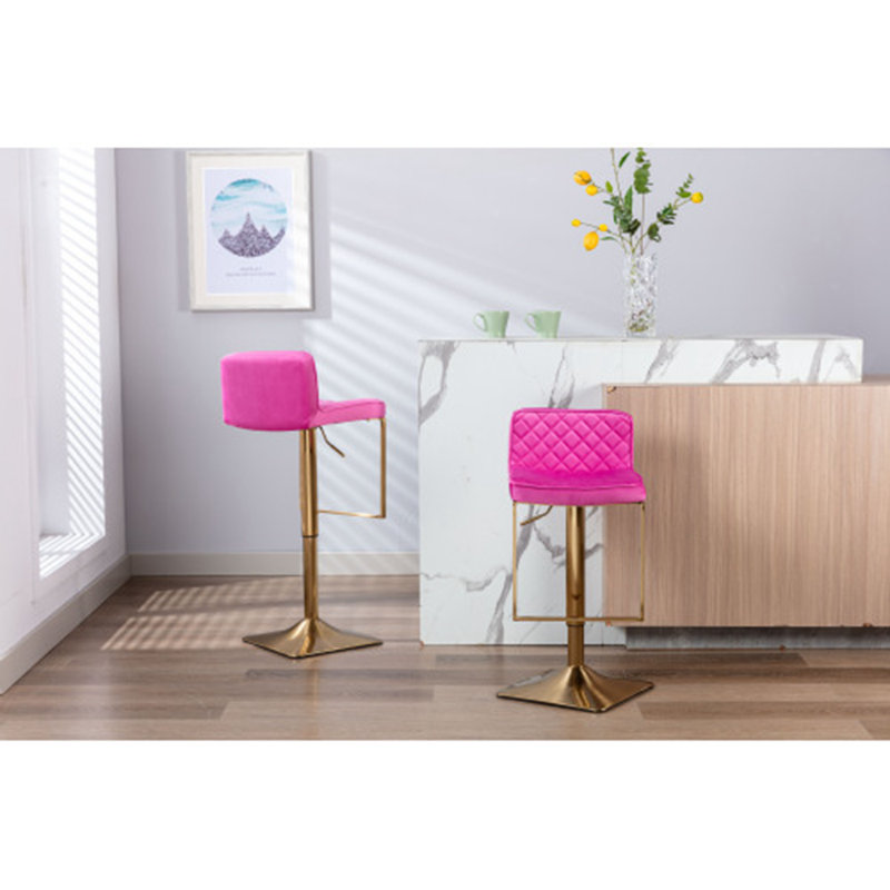 Tabouret pivotant à hauteur réglable, Fuchsia