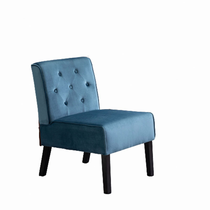 Fauteuil d'appoint 53 po Reese, Velours bleu