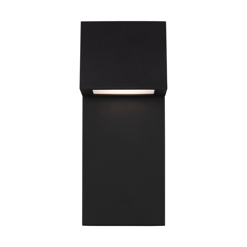 Plafonnier encastré d'extérieur à DEL Canto, Noir, H 12 po x l 5 po x P 4,63 po