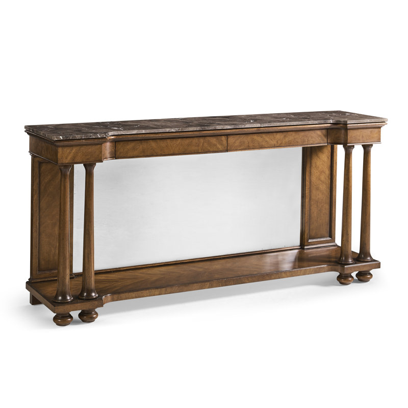 JC Traditional 72'' W Marble Console Table
