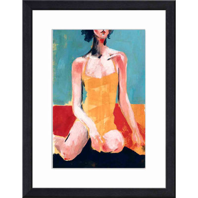 «Vintage Swim I» par Jennifer Paxton Parker - peinture encadrée