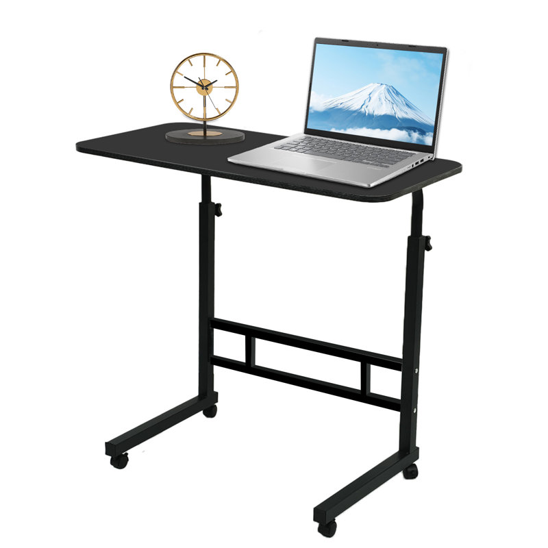  Side Table Mobile Standing Desk Adjustable Height Portable Laptop Table, Tv Tray Computer Workstation Sofa Bed Table For Home Office, Desktop 23.7" L X 15.8" W