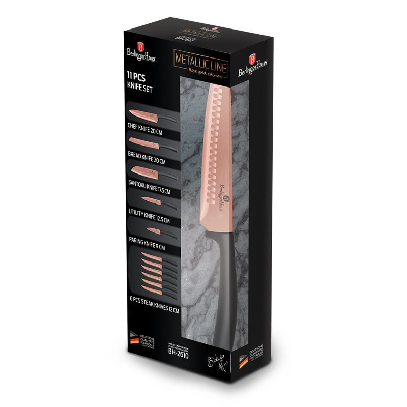 Ensemble de 3 couteaux assortis Berlinger Haus, Noir / rose