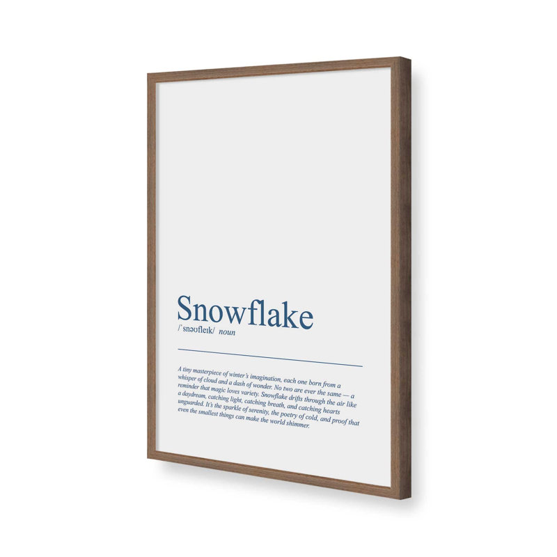 «The Wonders of Snowflakes», reproduction d'art, 24 po x 36 po, Noyer