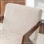 Fauteuil d'appoint Mid-Century moderne avec structure en bois, fauteuil de lecture rembourré avec tissu en lin doux, fauteuil d'appoint pour le salon, la chambre à coucher, facile à assembler-781293878