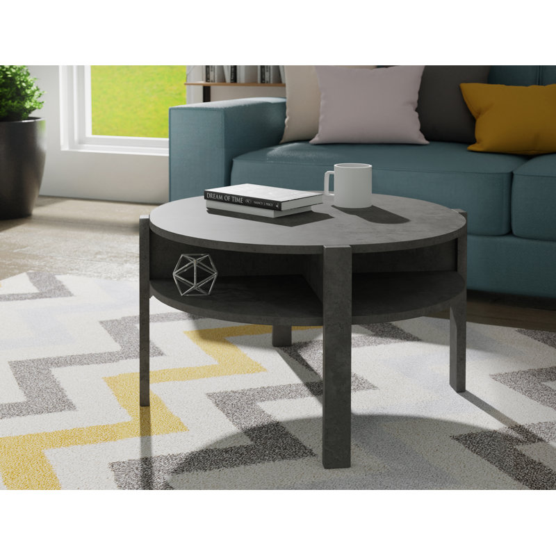 Aiofe Coffee Table with Storage, Dark Grey