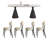 French rock dining table and chair combination-108570010