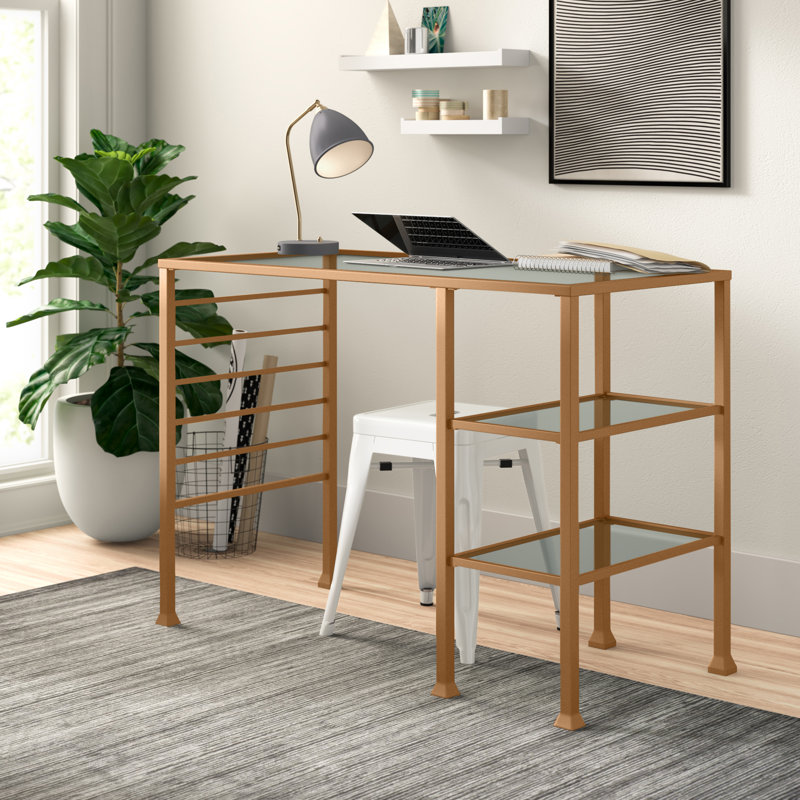 Bureau en verre Rollegem, Or doux