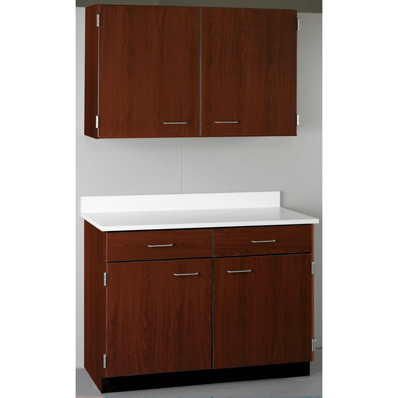Suites 12 Compartment Manufactured Wood Classroom Cabinet, 84" H x 42" W x 24" D, Graphite Nebula/Tulip Red