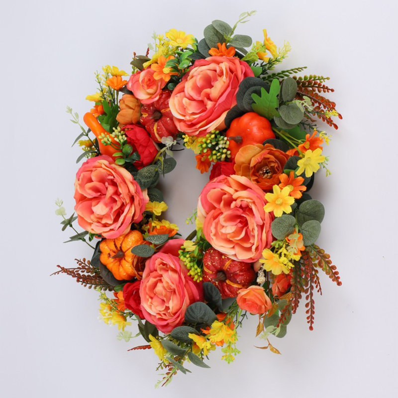 17.71 " Peony Wreath