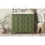 36 " Bathroom Vanity Organizer With Ceramic Sink, Set Bathroom Storage Cabinet, Olive Green-2049563181