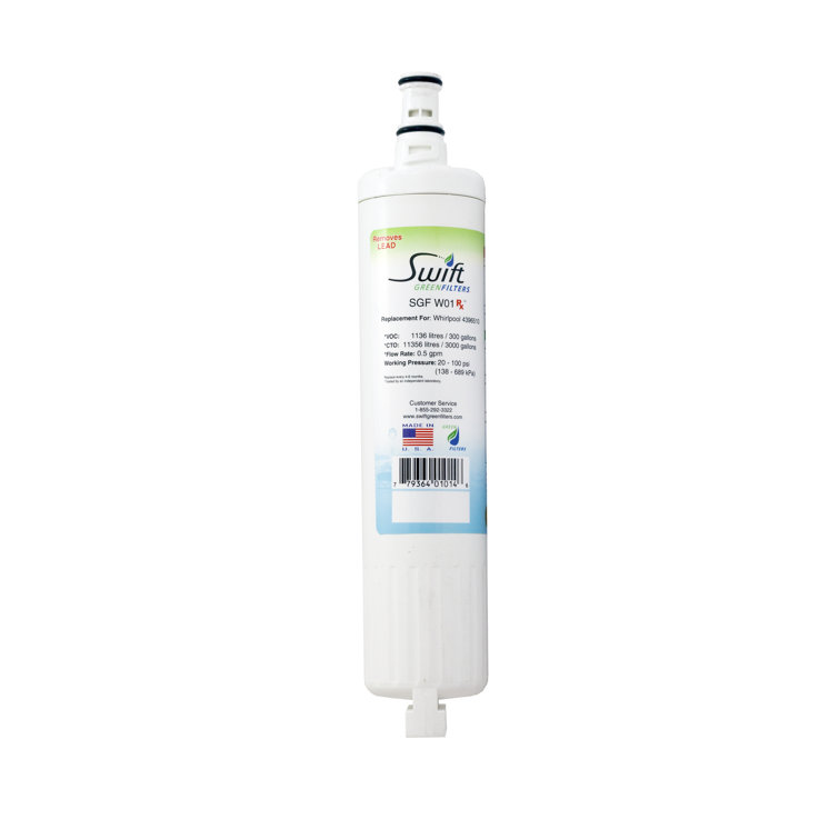 SGF-W01 Rx Compatible Pharmaceuticals Refrigerator Water Filter for 4396508, 4396510, EDR5RXD1.