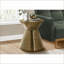 Modern Gold Metal Hammered Coffee Table, Space-Saving for Living Room/Bedroom, Easy Assembly