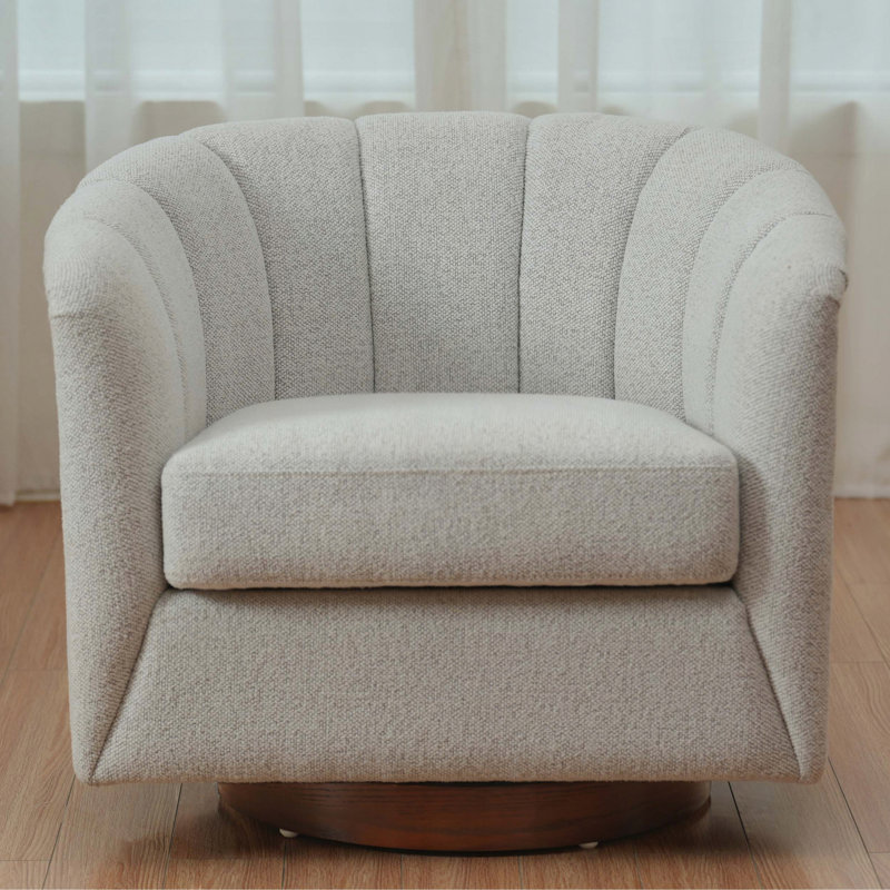 Chaise d'appoint pivotante avec accoudoirs inclinés