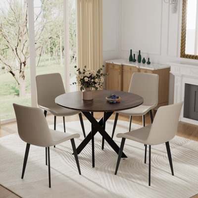 5 Piece Round Pedestal Dining Set