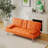 Leather Multifunctional Double Folding Sofa Bed with Coffee Table for Office Use