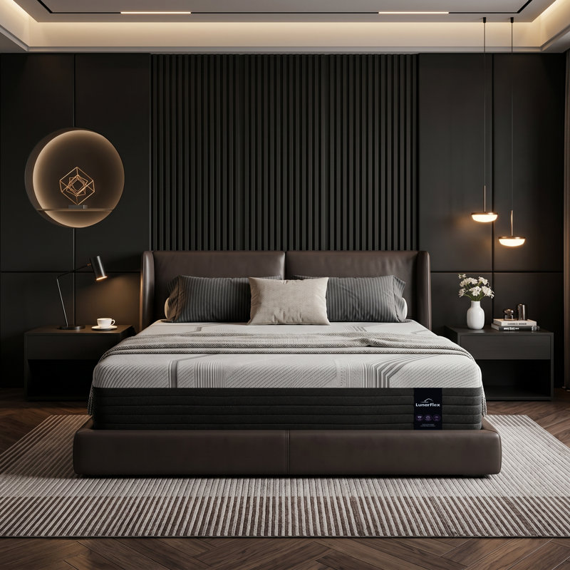 Matelas hybride à ressorts ensachés en mousse viscoélastique gélifiée 14 po Graphene, Grand lit