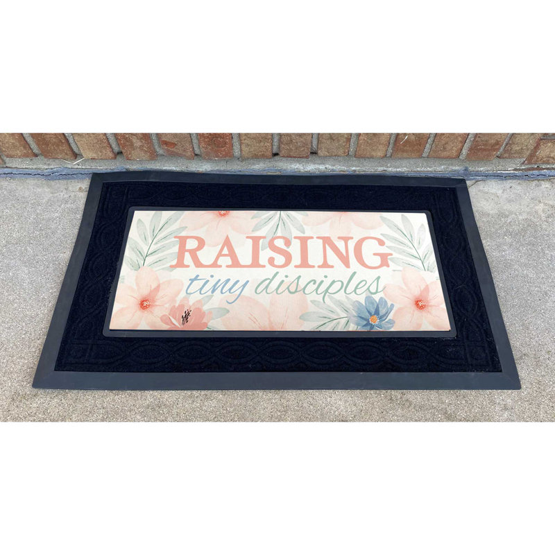 Doormat Insert Raising Tiny Disciples 22x10