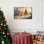 Art de Noël de Noël à la ferme, campagne enneigée avec grange rouge, charmantes décorations d'hiver, décoration sur toile tendue avec châssis de qualité supérieure, prêt à accrocher