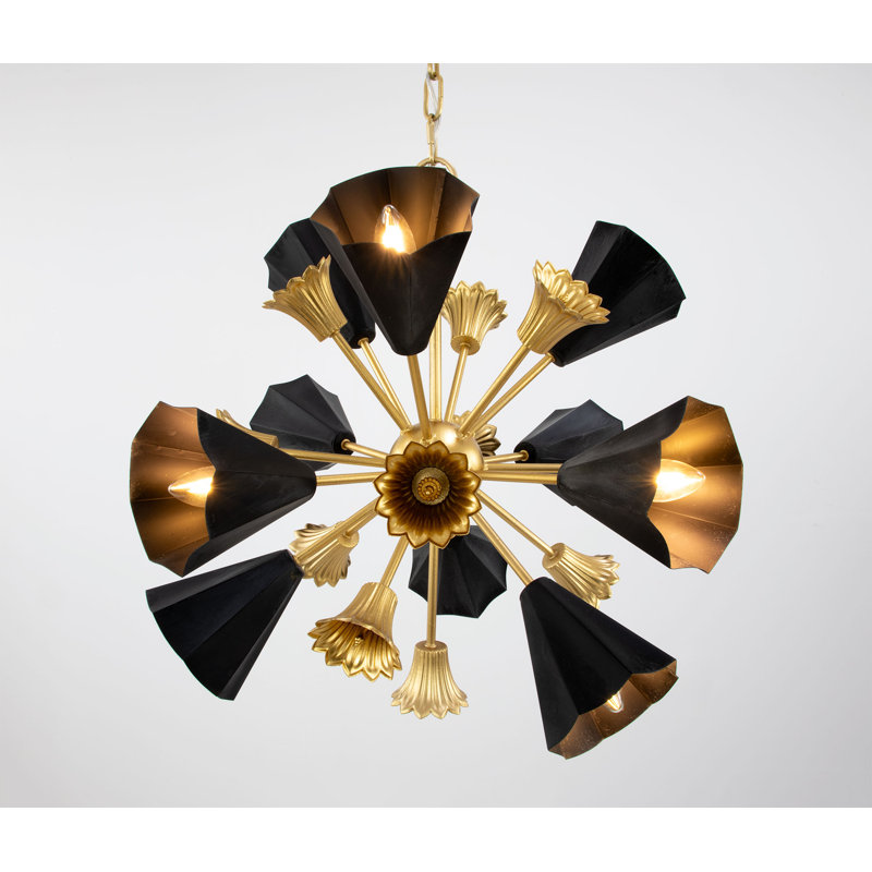Donatello 10 - Light Chandelier, Gold/Black
