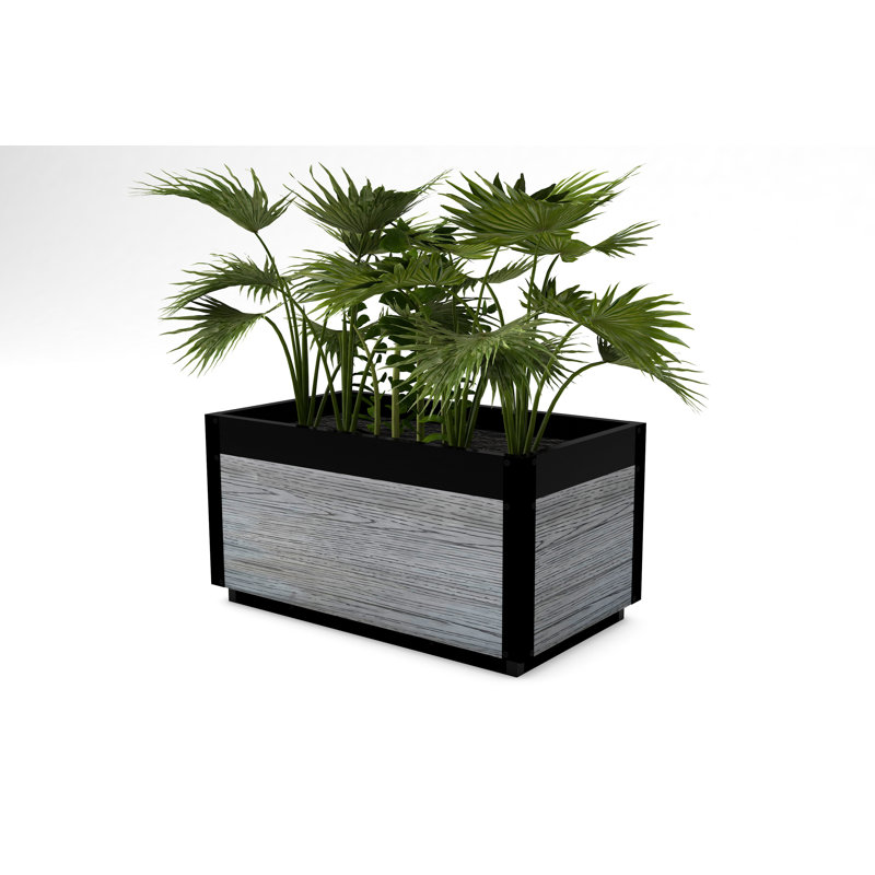 Delta Modern Vinyl Planter,, Gray, 15.5'' H x 30'' W x 17'' D