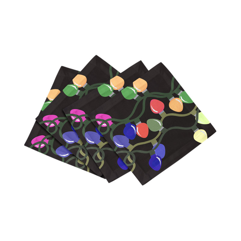 Square Napkins, Black