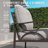 48" All-Weather Metal Loveseat 2 Seats Couch Sofa With Gray Cushions With Black Frame-481246503-481246502