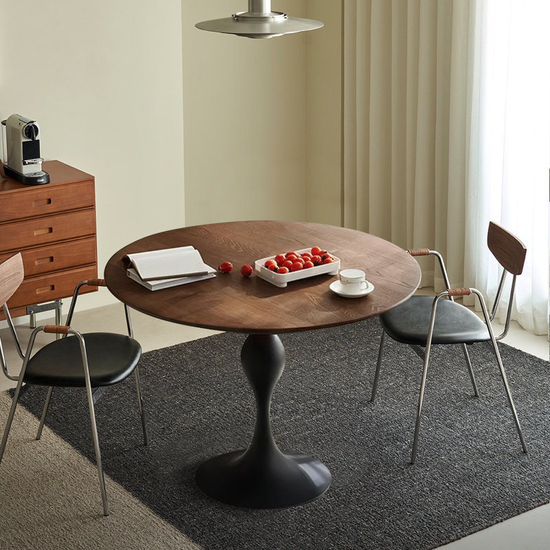 Table de salle à manger en acier au carbone, H 29,49 po x L 31,3 po x l 31,3 po