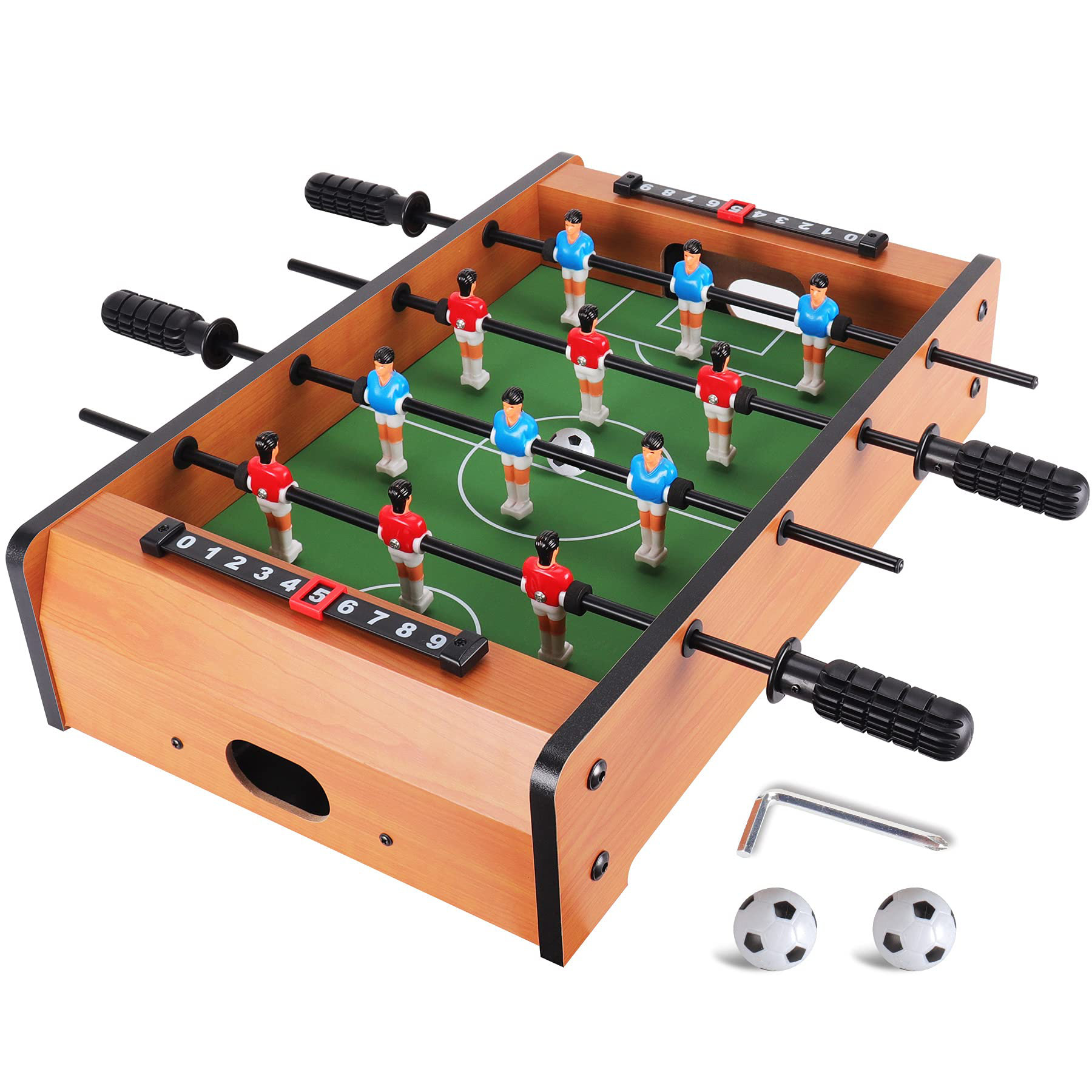 BOJUNTAN Mini Foosball Table (Upgrade) 20-Inch Foosball Table Adult Size Top Football/Soccer Game Table | Wayfair