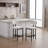Set of 2 Upholstered Bar Stools with Sturdy Metal Legs for Various Spaces-438359531